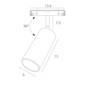 Трековый светильник Arte Linea A4641PL-1BK-1