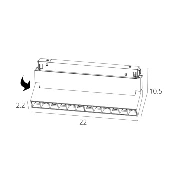 Трековый светильник Arte Linea A4648PL-1BK-1
