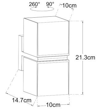 Уличный настенный светильник Arte Belgrade A5193AL-2BK-4