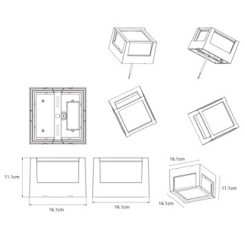 Уличный настенный светильник Arte Ulysses A6406PF-1BK-3