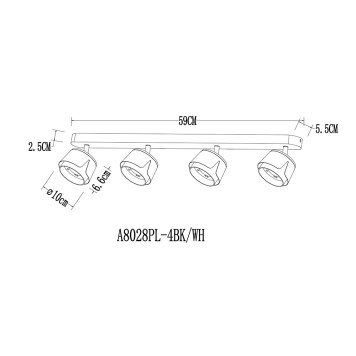 Спот Arte Amaks A8028PL-4BK-2