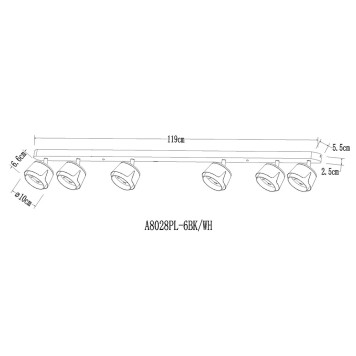 Спот Arte Amaks A8028PL-6BK-2