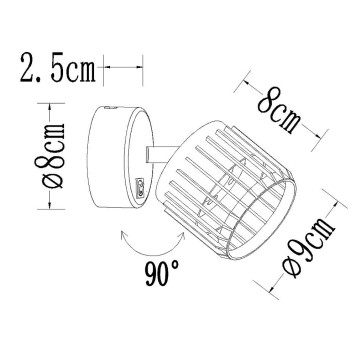 Спот Arte Atria A8031AP-1BK-1
