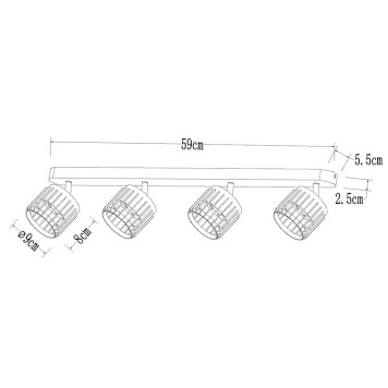 Спот Arte Atria A8031PL-4WH-2