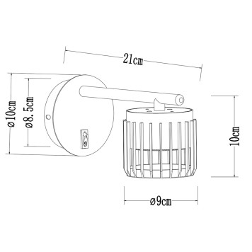 Бра Arte Atria A8032AP-1BK-1