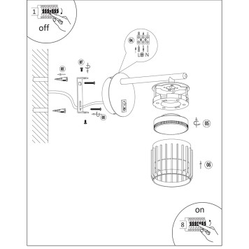 Бра Arte Atria A8032AP-1WH-2
