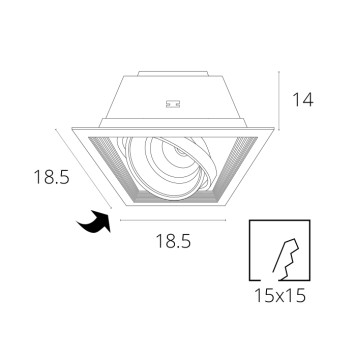 Светильник точечный Arte Merga A8450PL-1WH-6