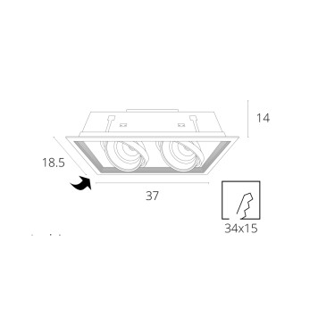 Светильник точечный Arte Merga A8450PL-2WH-7