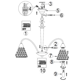 Люстра Arte Adamello A9466LM-5CC-7