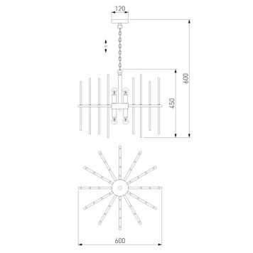 Люстра Bogates Allure Smart 355/6-1