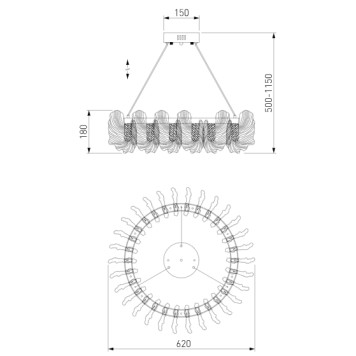 Люстра Bogates Farfalla 90374/1-5