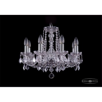 Люстра Bohemia Ivele Crystal 1402/8/160/Ni/Leafs