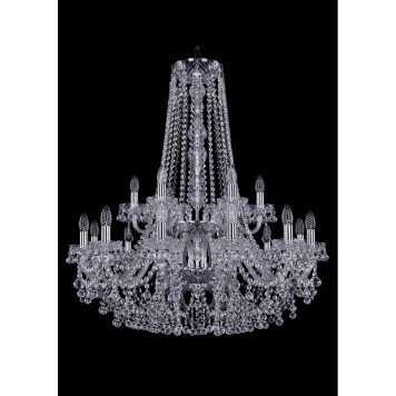 Люстра Bohemia Ivele Crystal 1409/12+6/300/h-94/2d/Ni