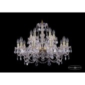 Люстра Bohemia Ivele Crystal 1411/10+5/240/G/Leafs