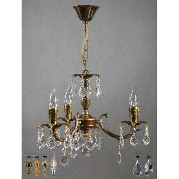 Люстра Brizzi 2226/3 PB New Leaf-1