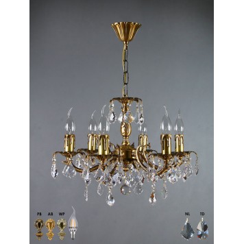 Люстра Brizzi 2226/6 AB New Leaf-3