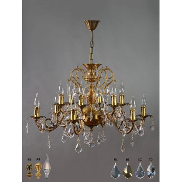 Люстра Brizzi 8888/6+6 AB-1