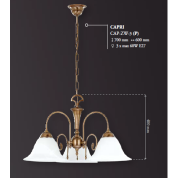 Люстра Kutek Capri CAP-ZW-3(P)-2