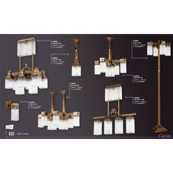 Люстра Kutek Carino CAR-ZW-9(P)-1