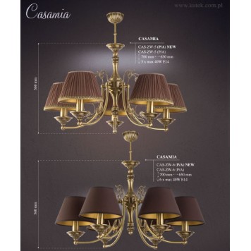 Люстра Kutek Casamia CAS-ZW-6(P/A)-3