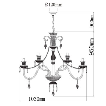 Люстра Chiaro Барселона 6 313012418-11