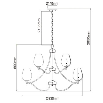 Люстра Chiaro Палермо 23 386016512-13