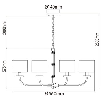 Люстра Chiaro Палермо 25 386017008-14
