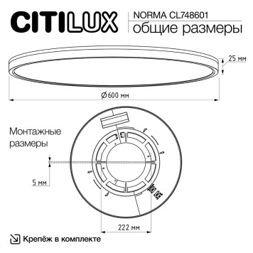 Светильник потолочный Citilux Norma CL748601-13