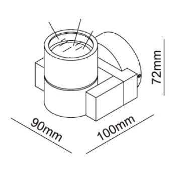 Уличный настенный светильник Crystal Lux CLT 020CW AL-1