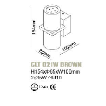 Уличный настенный светильник Crystal Lux CLT 021W BR-1