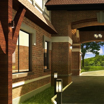 Уличный настенный светильник Crystal Lux CLT 021W BR-4