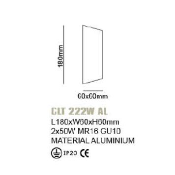 Настенный светильник Crystal Lux CLT 222W AL-1