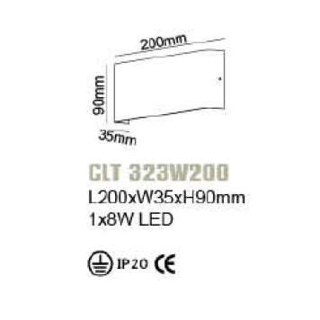 Настенный светильник Crystal Lux CLT 323W200 WH-1