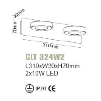 Бра Crystal Lux CLT 324W2-1