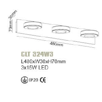 Бра Crystal Lux CLT 324W3-1