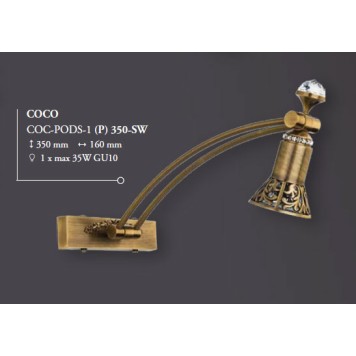 Подсветка для картины Kutek Coco COC-PODS-1(P)350-SW-3