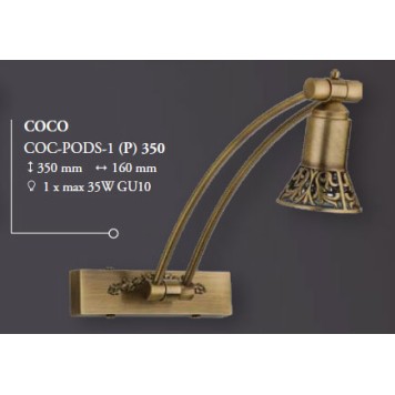 Подсветка для картины Kutek Coco COC-PODS-1(P)350-2