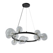 Люстра Crystal Lux AGATA SP15 BLACK/TRANSPARENTE