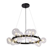 Люстра Crystal Lux AGATA SP15 V2 BLACK/TRANSPARENTE