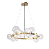 Люстра Crystal Lux AGATA SP15 V2 GOLD/TRANSPARENTE