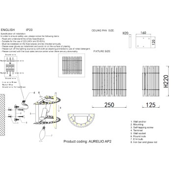 Бра Crystal Lux AURELIO AP2 GOLD+CHROME/TRANSPARENT-4