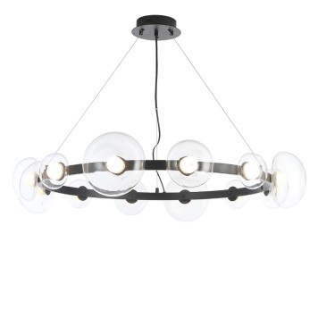 Люстра Crystal Lux BOSQUE SP12 BLACK/TRANSPARENT-1