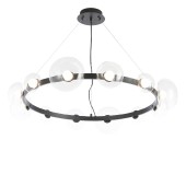 Люстра Crystal Lux BOSQUE SP12 BLACK/TRANSPARENT