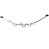 Светильник потолочный Crystal Lux BOSQUE SP7 L3000 BLACK/TRANSPARENT