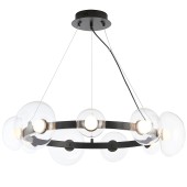 Люстра Crystal Lux BOSQUE SP9 BLACK/TRANSPARENT