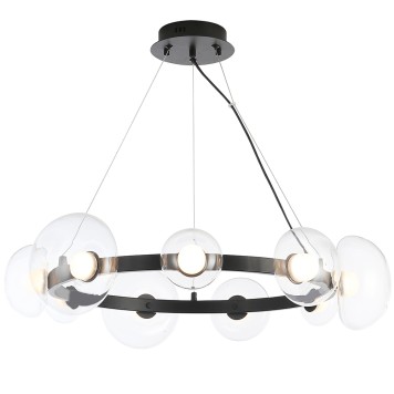 Люстра Crystal Lux BOSQUE SP9 BLACK/TRANSPARENT