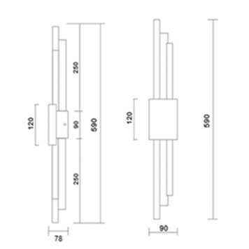 Бра Crystal Lux CARTA AP6W LED GREEN/BRASS-1