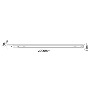 Шинопровод Crystal Lux 2m CLT 0.11 01 L2000 BL-1