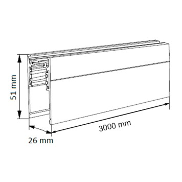 Шинопровод Crystal Lux SPACE 48V 3m CLT 0.113 01 L3000 WH-1