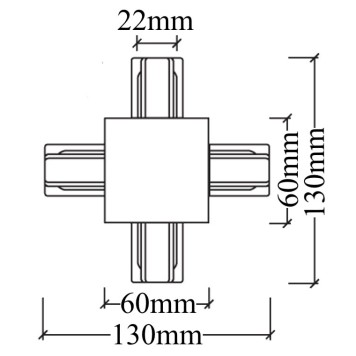 Соединитель X-образный Crystal Lux CLT 0.2211 04 WH-1